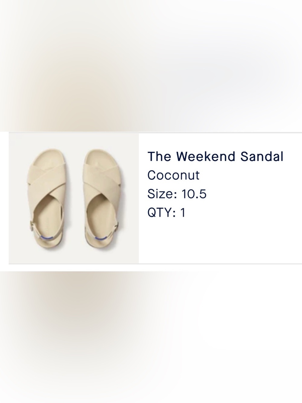 Rothy’s the weekend sandal coconut size 10.5 - Picture 2 of 10